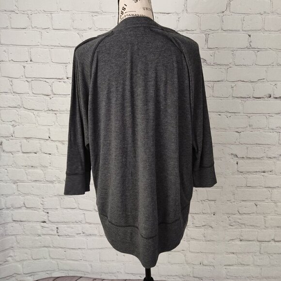 Zara W/B Collection Gray Silver Metallic Knit Top Sweater S - Picture 5 of 7